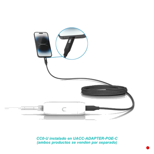 Ubiquiti 30cm miniDisplay consumo 100W USB-C Macho-Macho Braided Cable | CC0-U