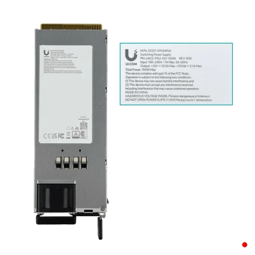 Ubiquiti Fuente Poder Redundant p/ EFG UXG-Enterprise 12VDC 12,5A 150W | PSU-1215