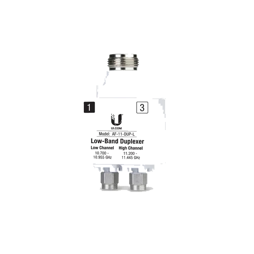 Ubiquiti 10,7-11,0/11,2-11,5GHz 2-SMA-M 1-N-H Multiplexor para AF-11 | AF-11FX-DUP-L