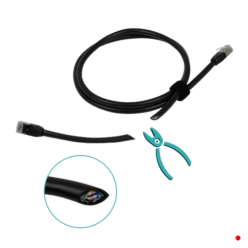 Ubiquiti 1mt Negro F/UTP Cat5e Cable UACC-Cable-Patch-Outdoor-1M-BK | NOP-1