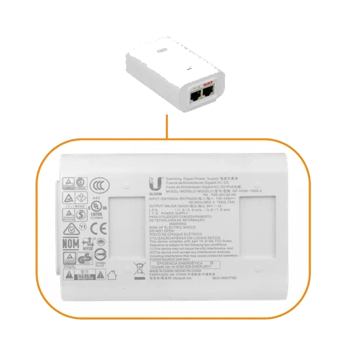 Ubiquiti 4,9-6,2GHz 5GHz 1-1000 2-RPSMA 18-54V inc24V 1-.SMA-GPS IP67 | LTU-ROCKET