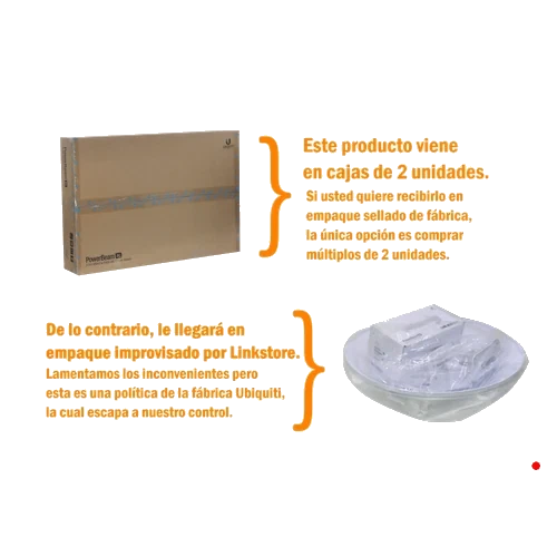 Ubiquiti 500mm 27dBi s/Escudo c/Radome AC5,1-5,9GHz 1-1000 c/PoE-24V | PBE-5AC-500