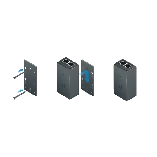 Ubiquiti Soporte Mural Angosto 12W Plastico Negro para PoE | POE-WM